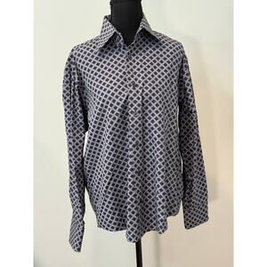 Linea Dome Chemise Black and Grey Button Down Shirt for Women